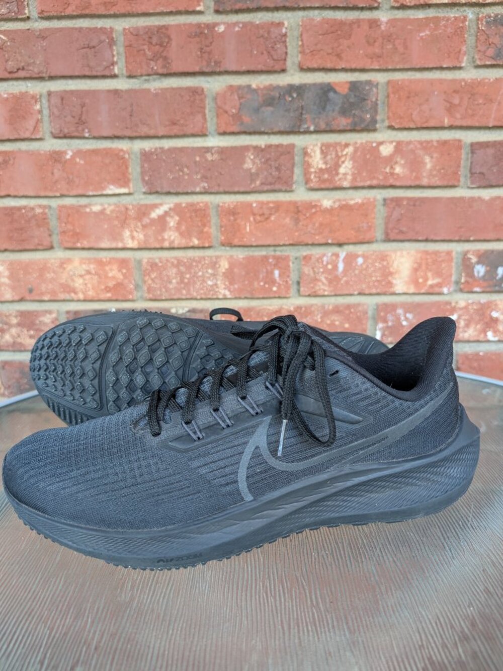 Men's Nike Air Zoom Pegasus Black Running Shoes Size 10.5